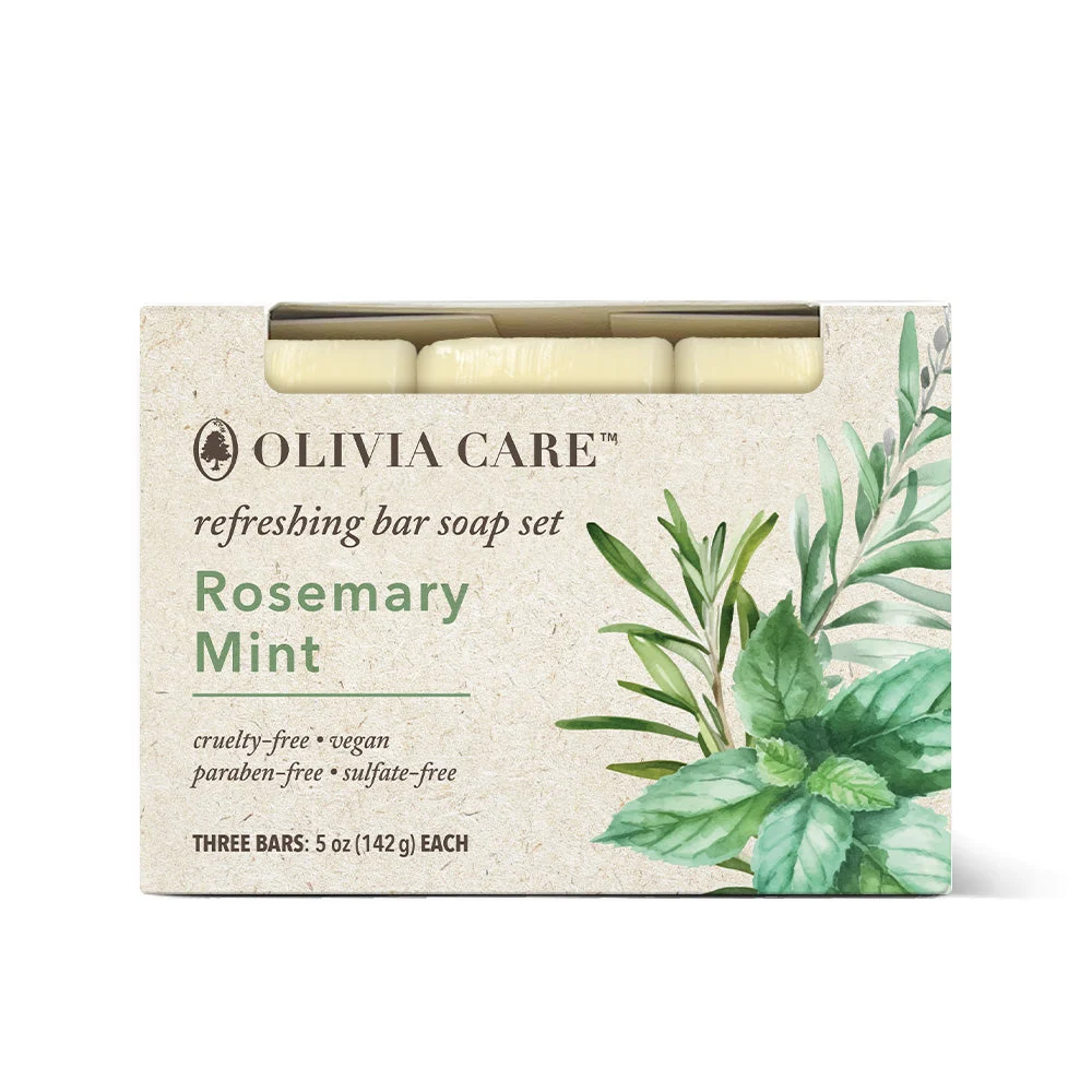 Rosemary Mint Bar Soap - Set of 3