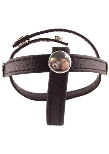 Rouge Leather 3pc Divider Penis Ring