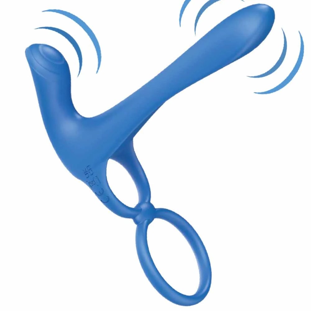 The Royale Ultimate Lover Vibrating Penis Enhancer, 5.5", Blue