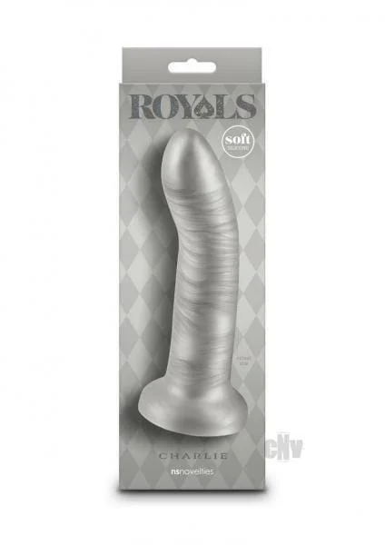 Royals Charlie 7″ Champagne Metallic Curved Dildo