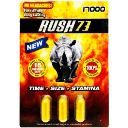 Rush 73 Gold 3 Pills Pack 17000 Male Enhancement Pill