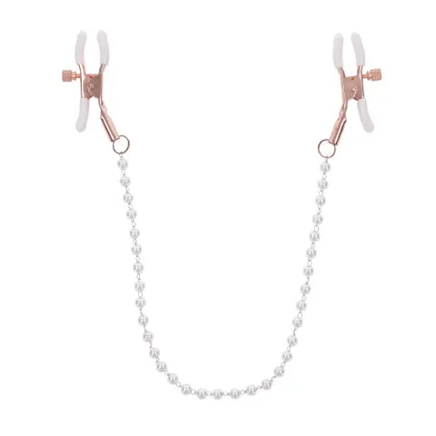 S AND M PEACHES N CREAME PEARL NIPPLE CLAMPS