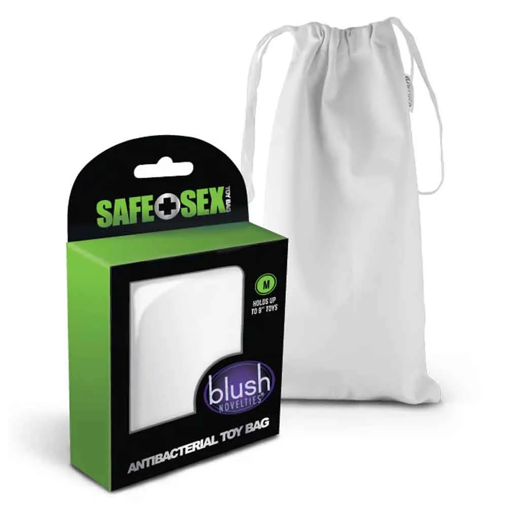 Safe Love Antibacterial Lint Free Toy Bag, Medium, White