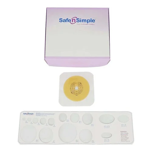 Safe N Simple 2- Piece Flat Wafer Standard Wear Tape Collar White, Flange Cut to Fit (80 Count)