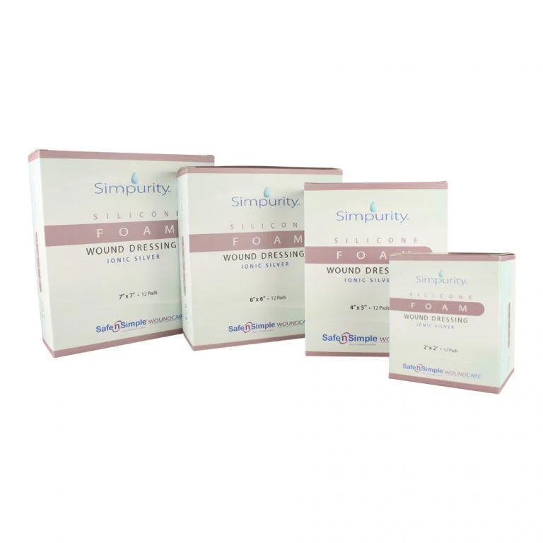 Safe N Simple Simpurity Silver Silicone Foam Dressing (192 Count)