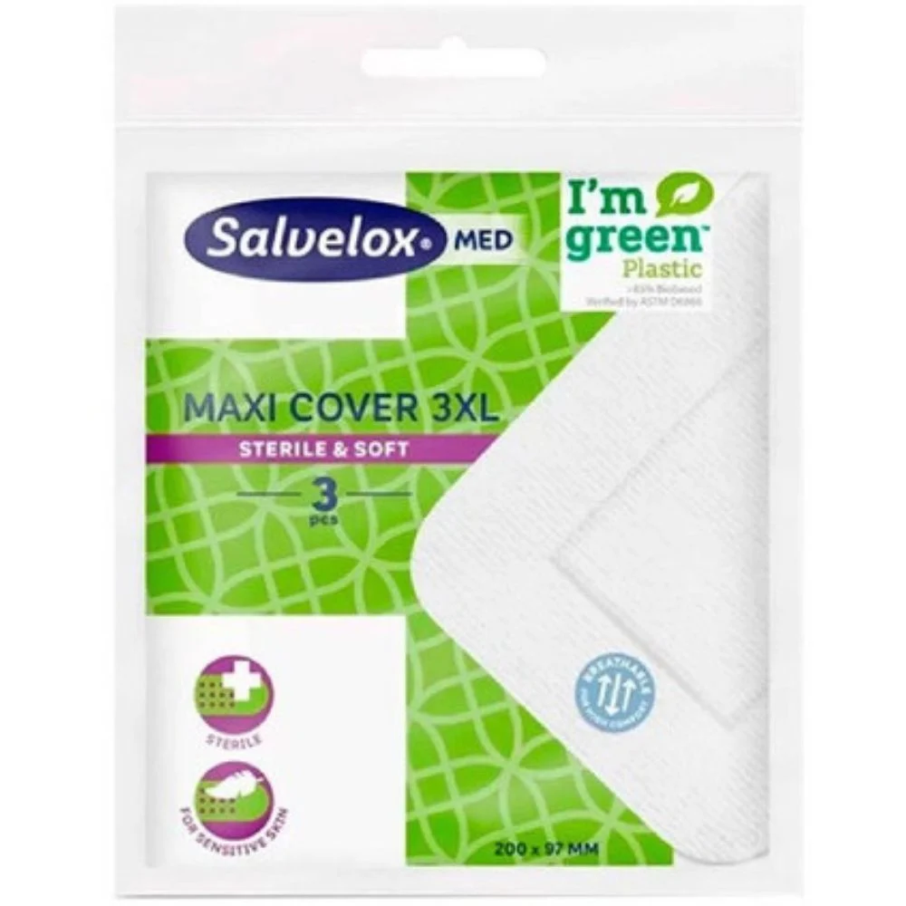 Salvelox Maxi Cover Plasters Soft Sterlie and Gentle for Sensitive Skin