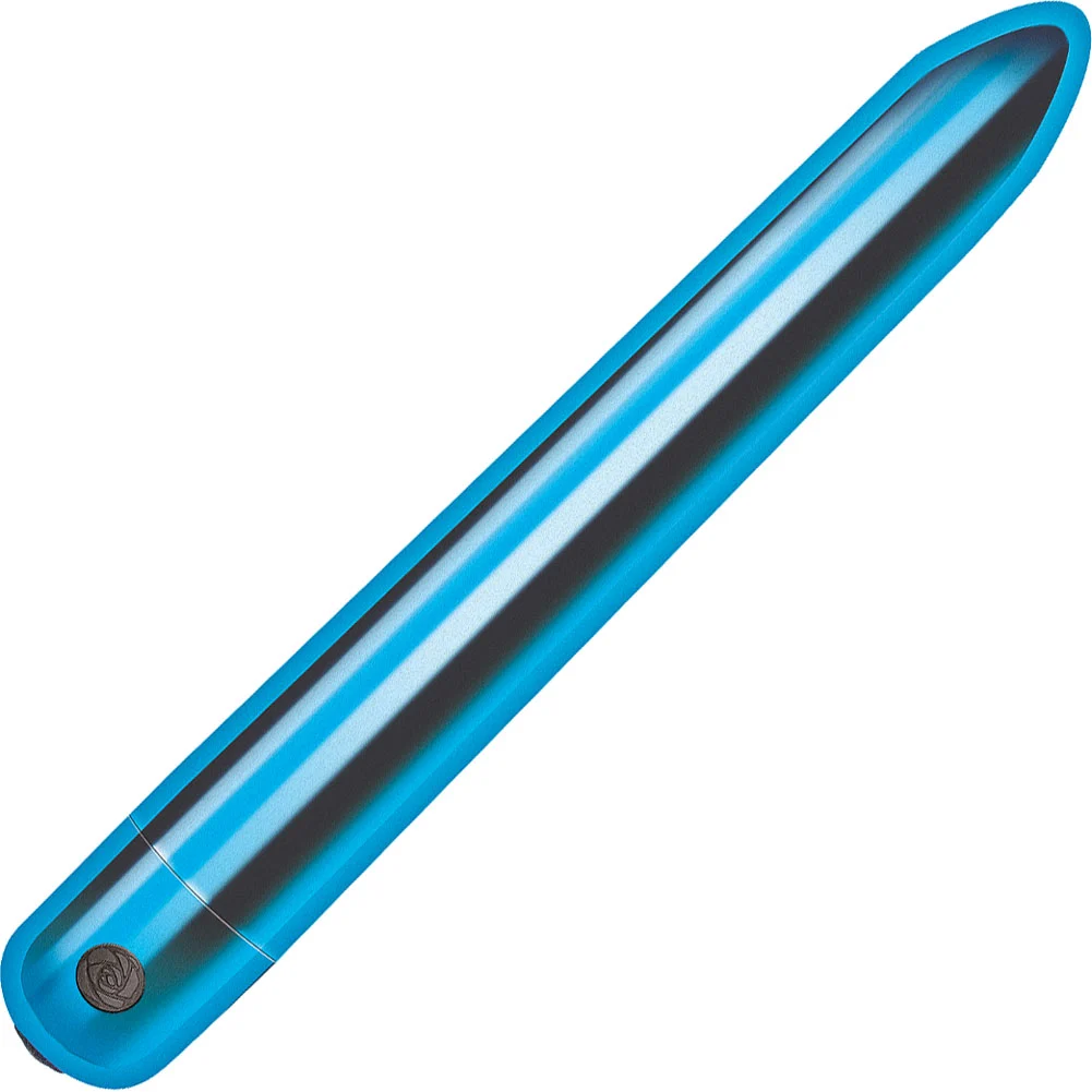 Secret Lover Rechargeable Slimline Vibrator, 6.25", Blue
