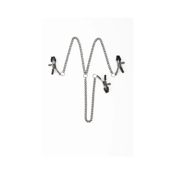 SEI MIO Triple Tease Adjustable Nipple and Clit Clamp Set