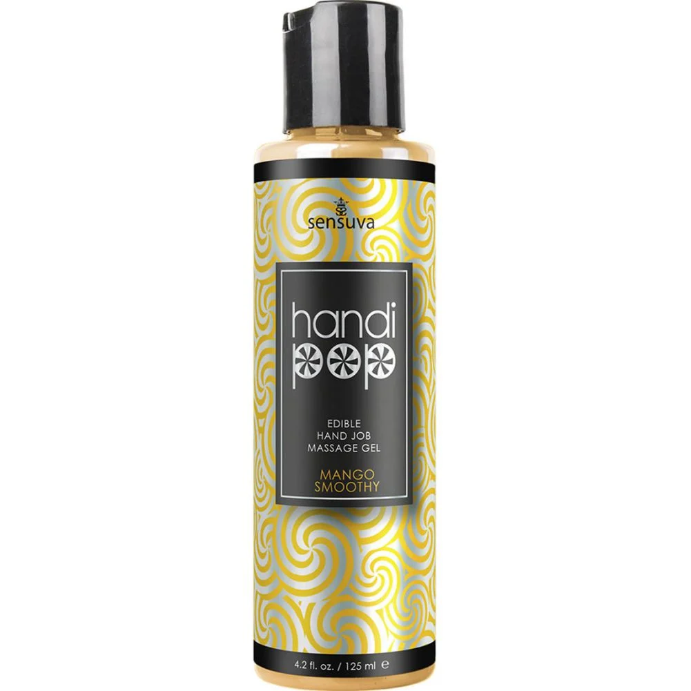 Sensuva HandiPop Edible Hand Job Massage Gel, 4.2 fl.oz (125 mL), Mango Smoothy