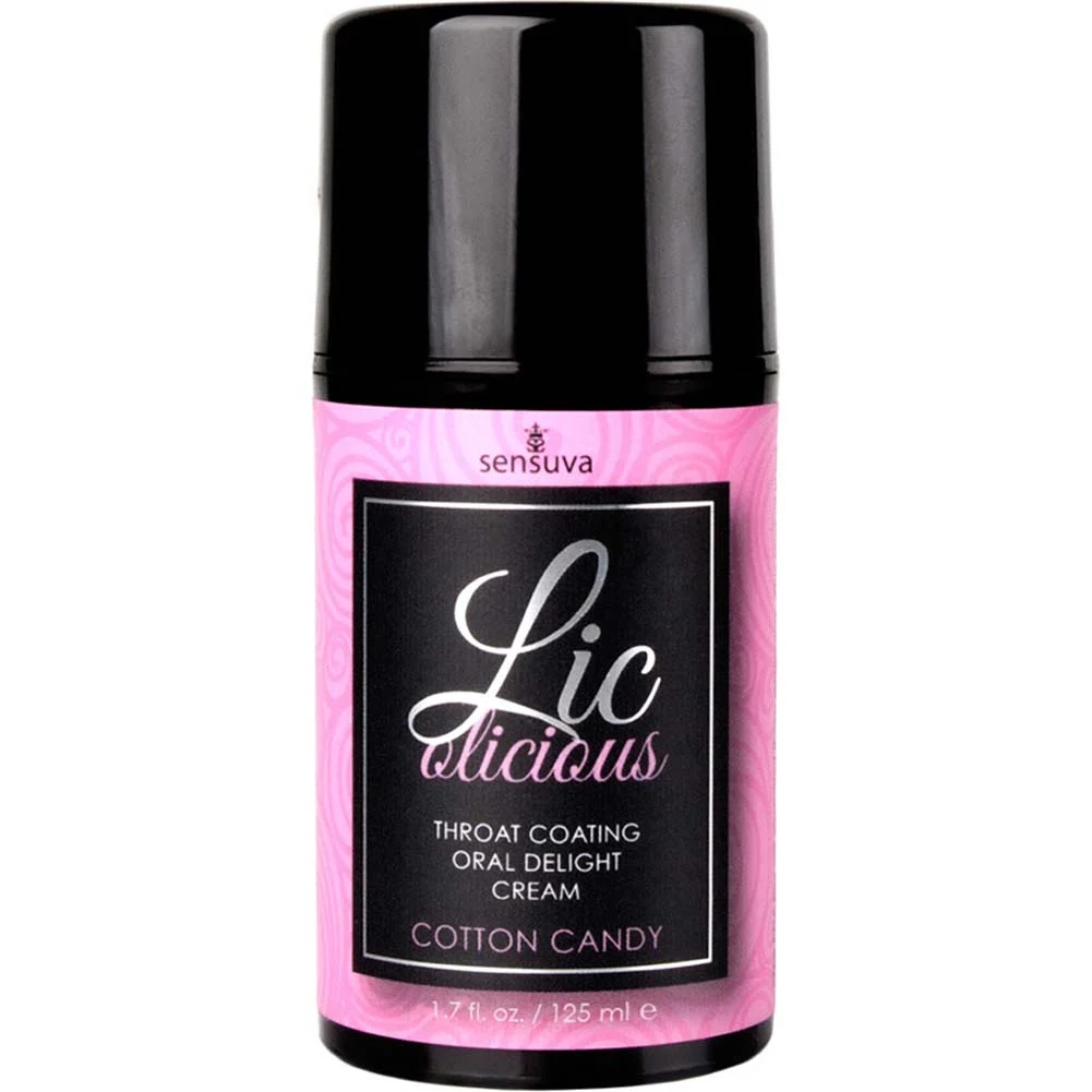 Sensuva LicOLicious Throat Coating Oral Delight Cream, 1.7 fl.oz (50 mL), Cotton Candy