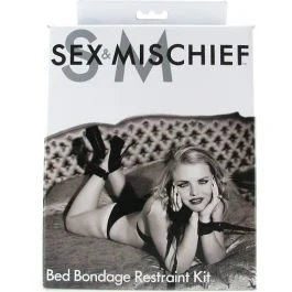 Sex & Mischief Bed Bondage Restraint Black Kit