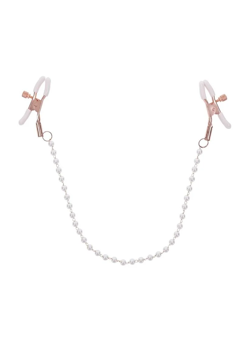Sex & Mischief Peaches 'n CreaMe Pearl Nipple Clamps