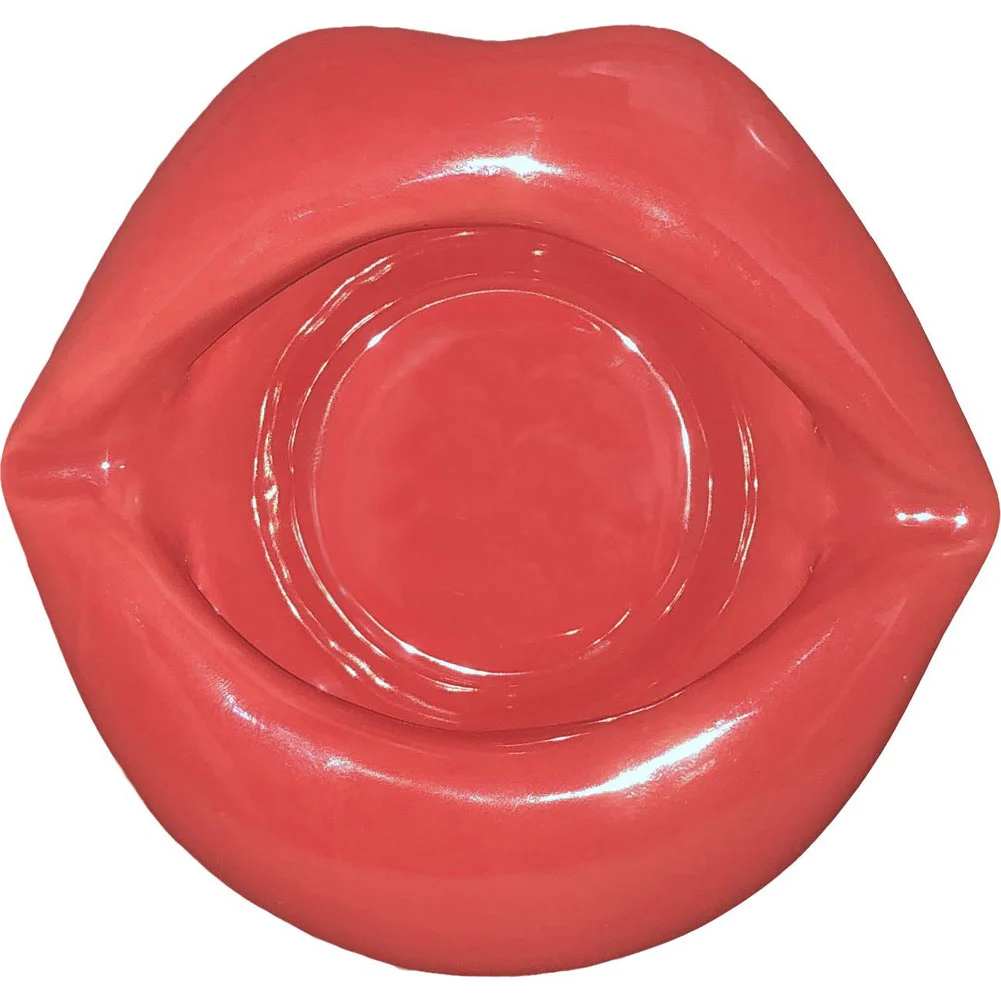 Sexy Lips Ashtray, 5", Red