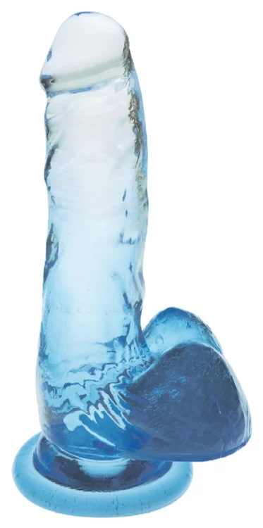 Shades 7 Inch Gradient Clear and Blue Dildo