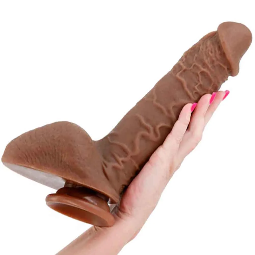Shane Diesel Dual Density Silicone Dong, 10", Ebony