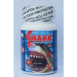 Shark 5K Male Sexual Performance Enhancement 6 Pills Bottle