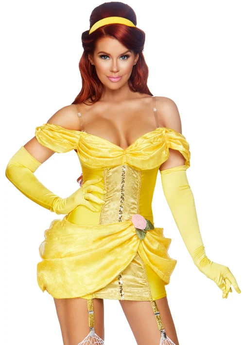 Short Yellow Belle Princess Costume