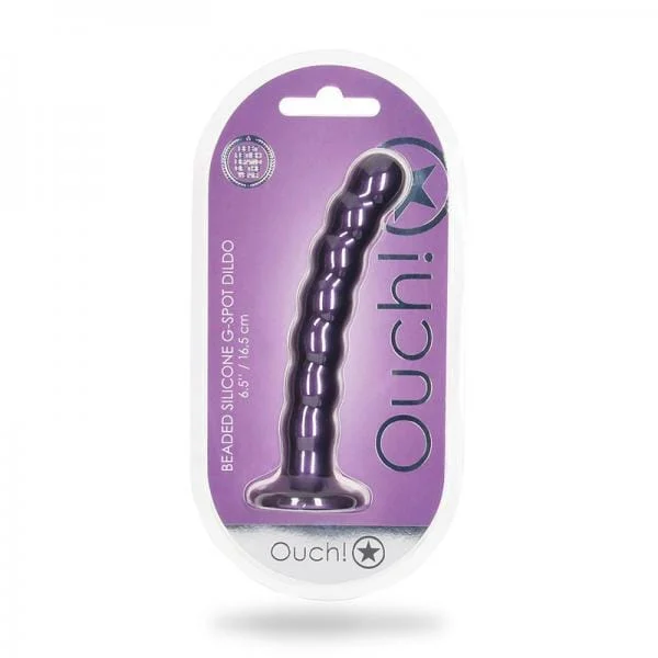 Shots Ouch! 6.5″ Beaded G-Spot Silicone Dildo