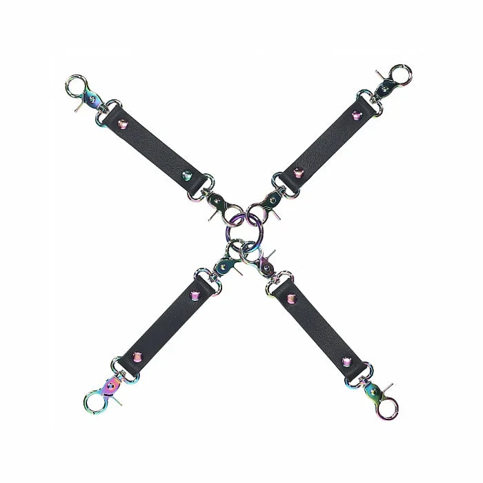 Shots Ouch! Venice Collection Bonded Leather Iridescent Finish Hogtie Connectors