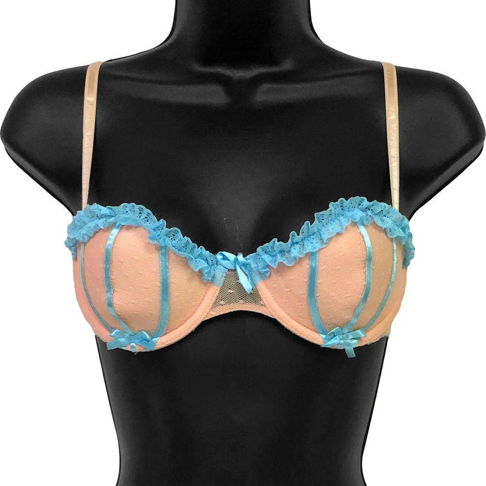 Show Girl Underwire Demi Bra, 36C, Peach Puff