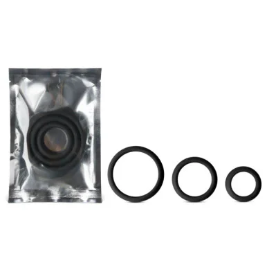 Silicone Enhanced Triple Cockring Set