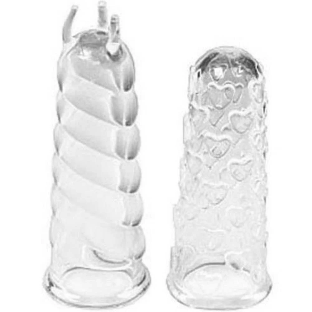 Silicone Finger Teasers Set, 3", Clear