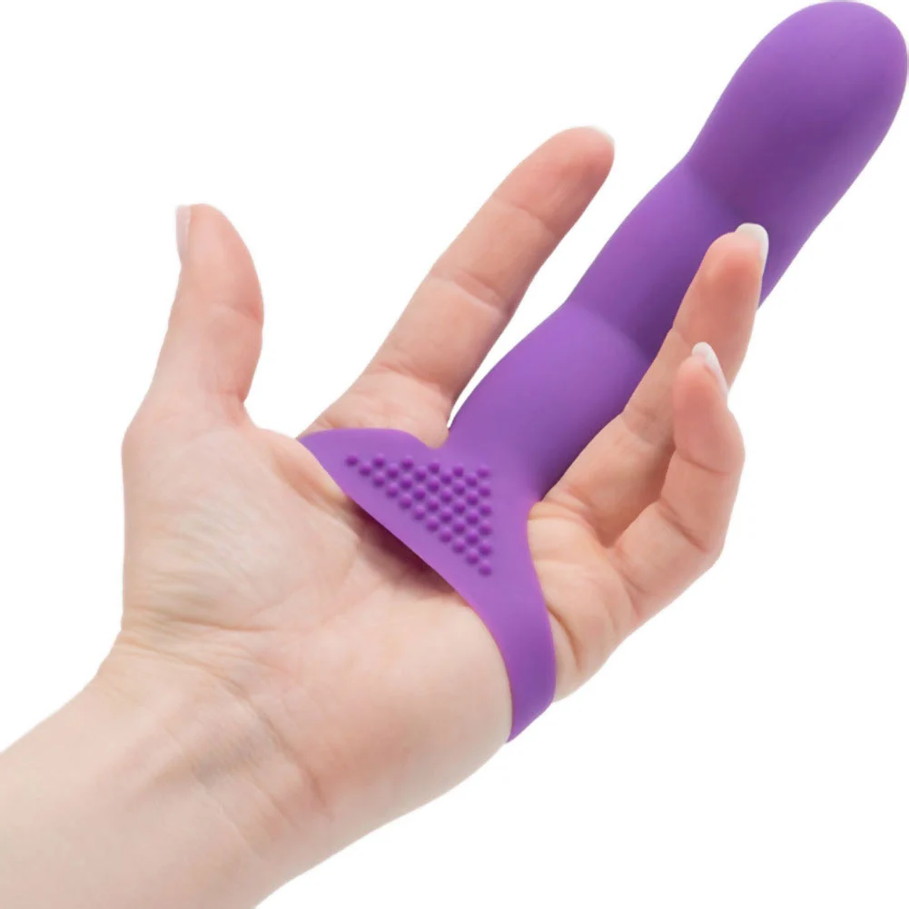 Simple & True Extra Touch Finger Intimate Stimulator, 5", Purple