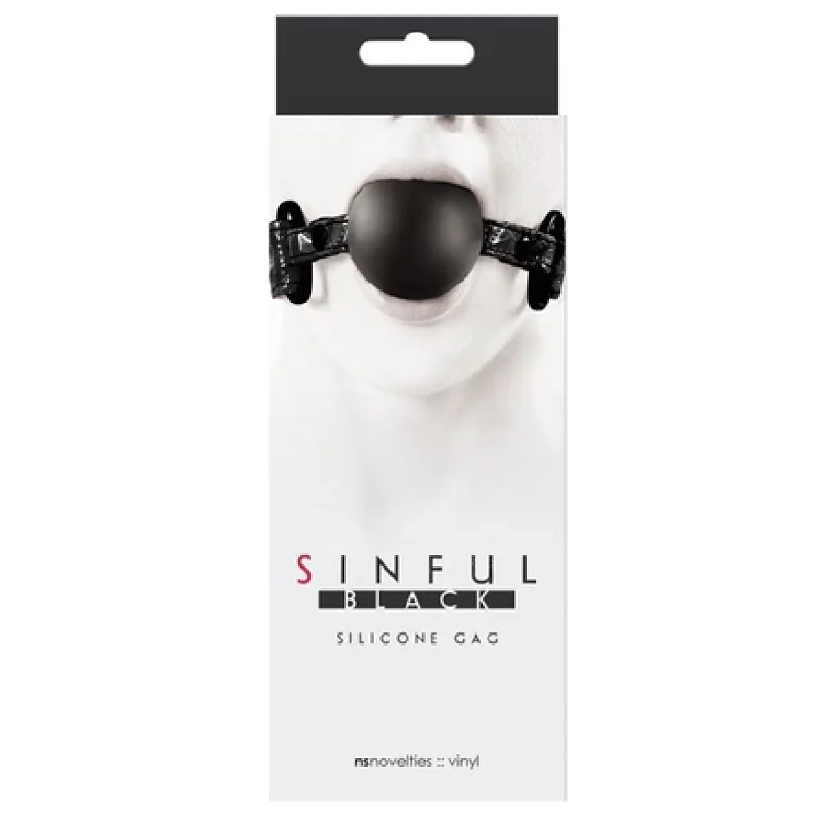 Sinful Black Silicone Ball Gag