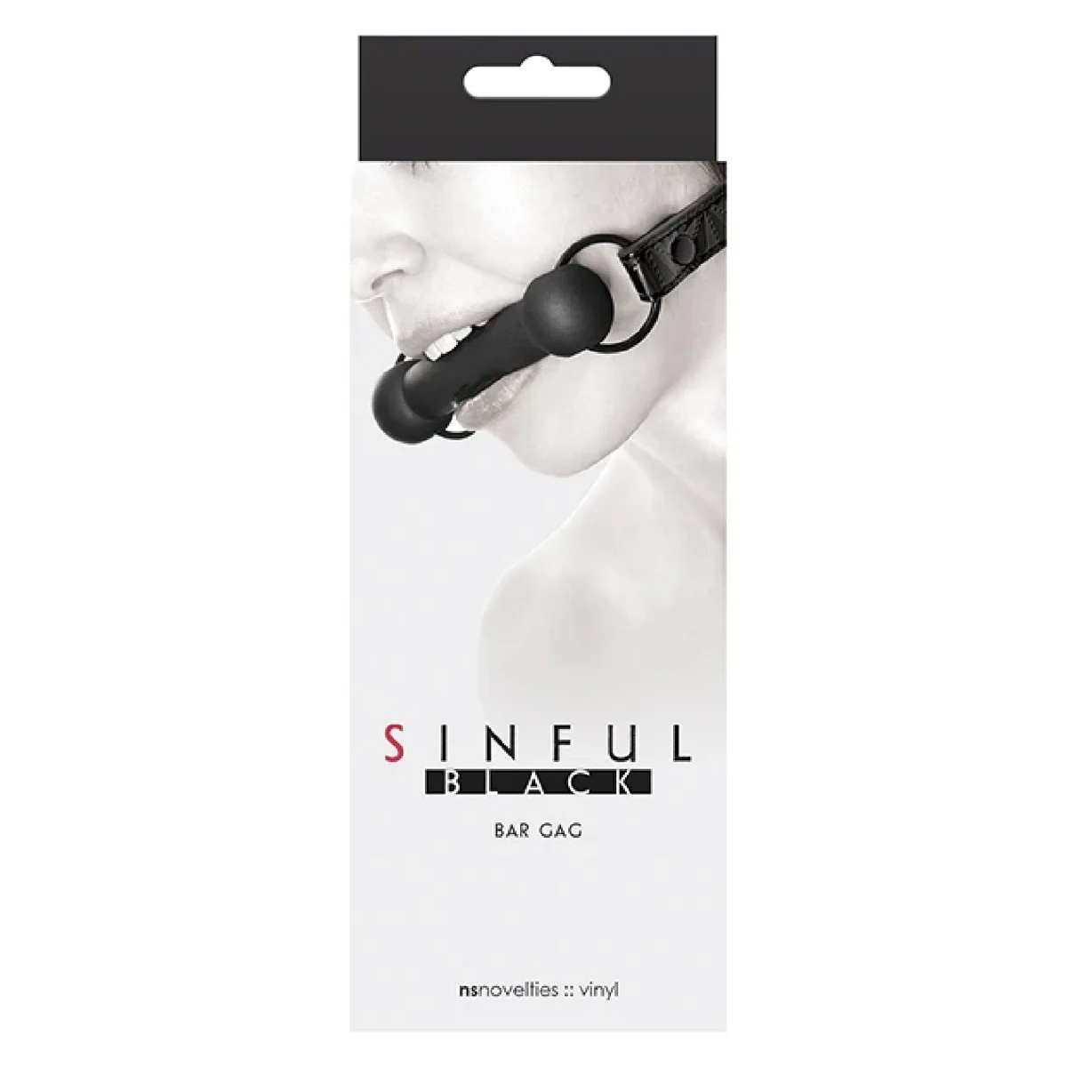Sinful Black Silicone Bar Gag