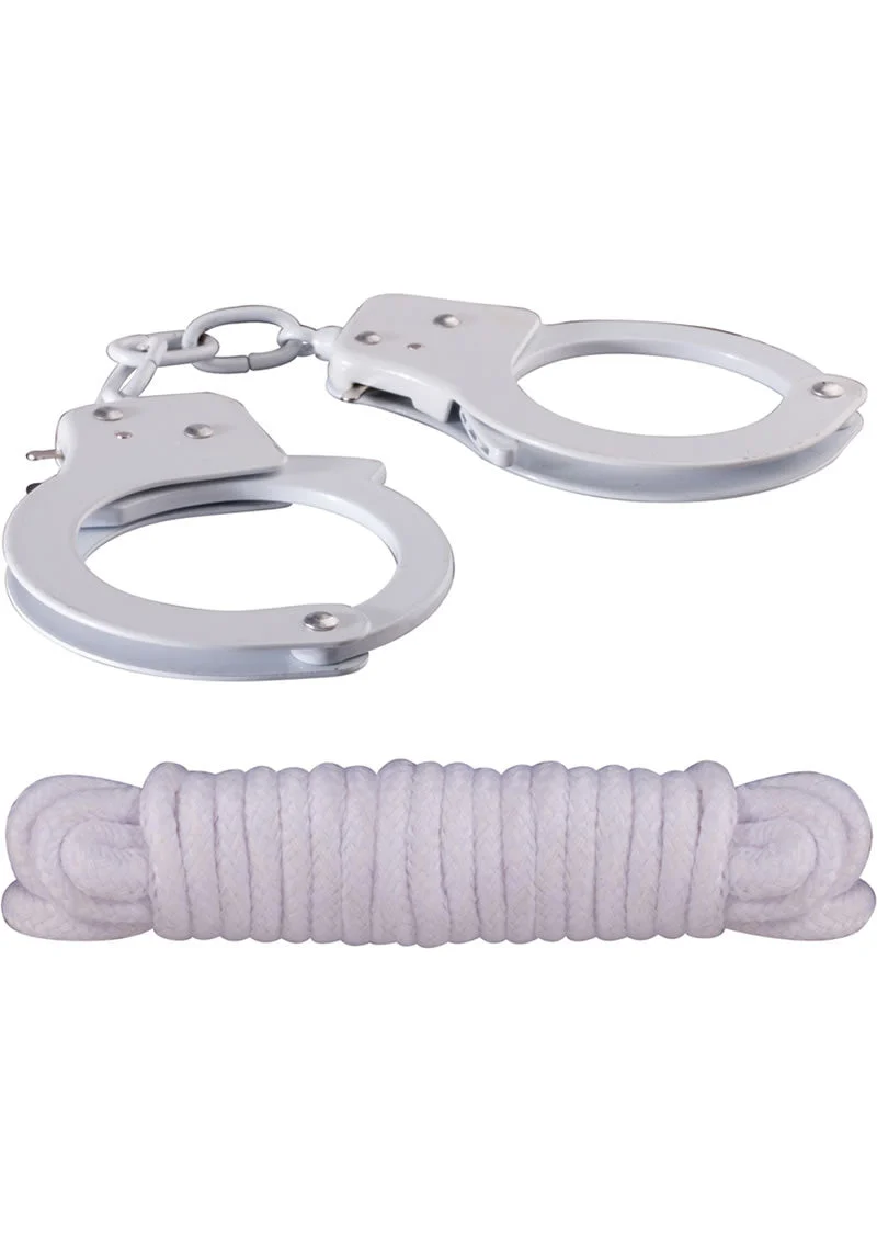 Sinful Metal Cuffs with Keys & Love Rope