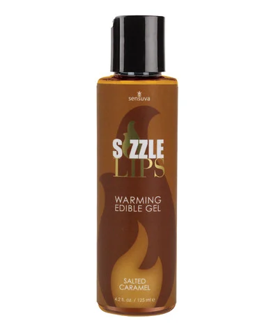 Sizzle Lips Warming Edible Gel 4.2 oz - Salted Caramel