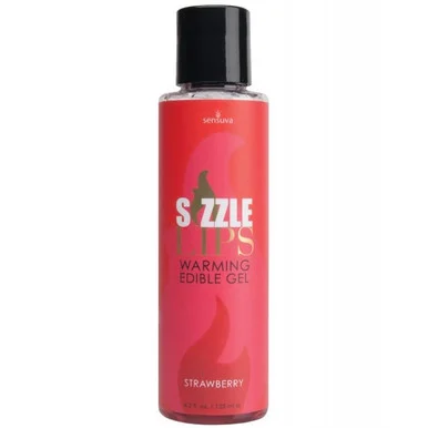Sizzle Lips Warming Edible Gel 4.2 oz - Strawberry
