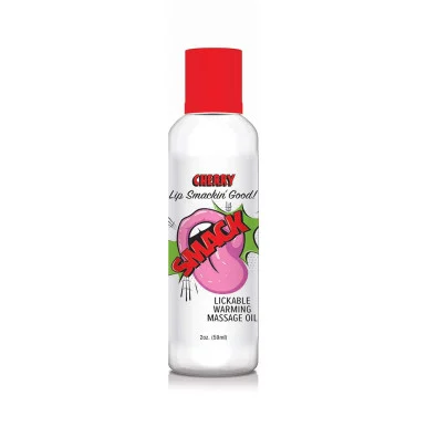 SMACK Lickable Warming Massage Oil 2 oz - Cherry