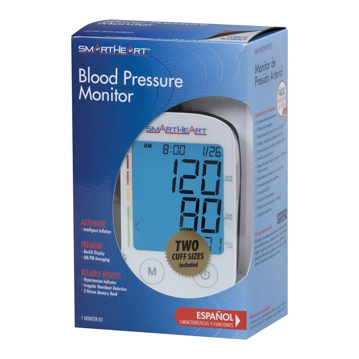Smartheart Blood Pressure Monitor With Automatic Inflation