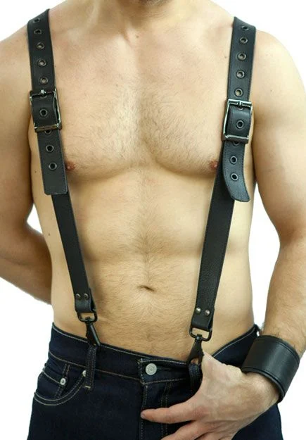 Soft Leather Suspenders