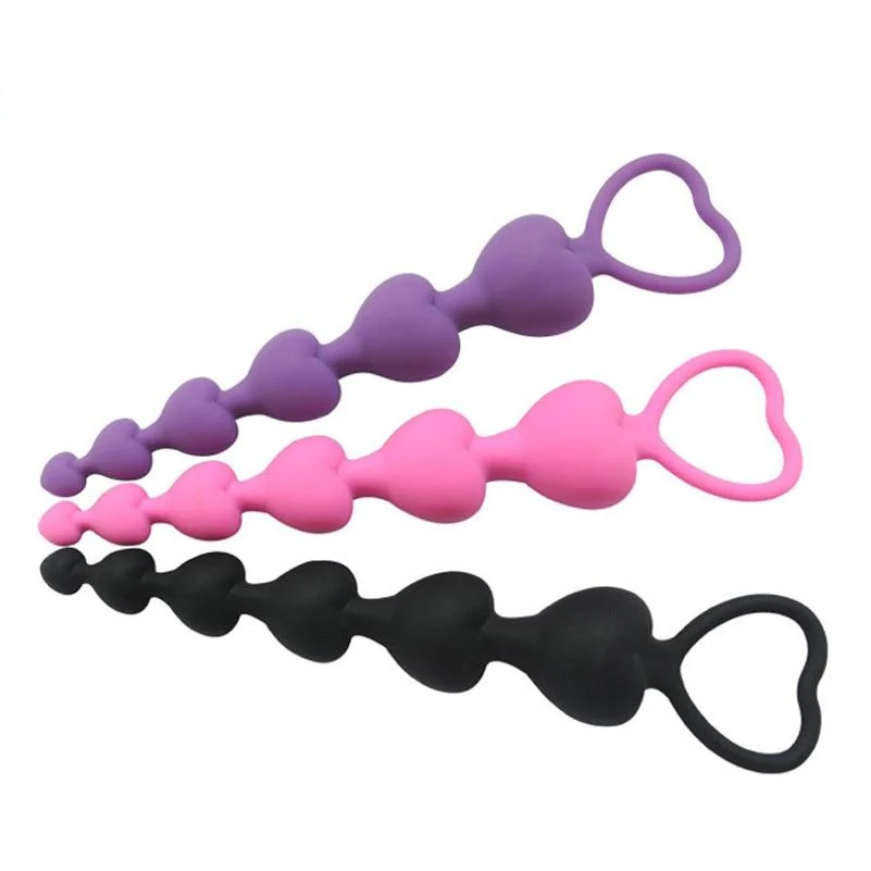 Soft Silicone Anal Beads, 3 Colors