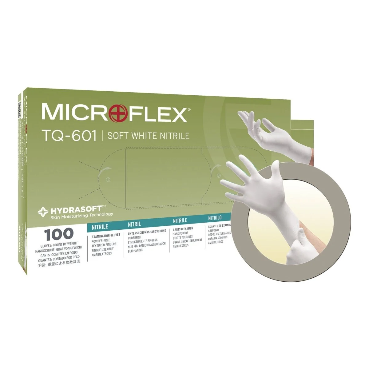 Soft White Nitrile Exam Gloves