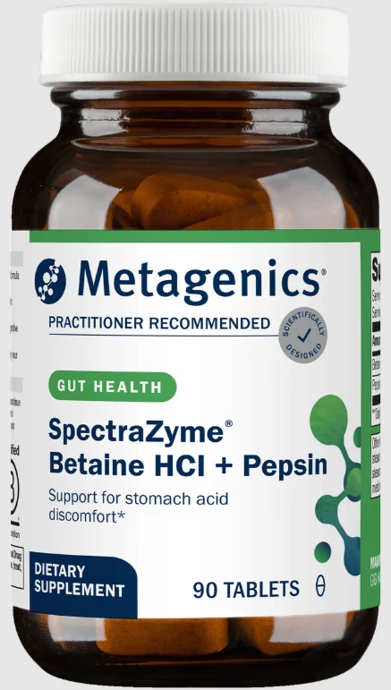 SpectraZyme Betaine HCI + Pepsin (Formerly SpectraZyme Metagest) (Metagenics)