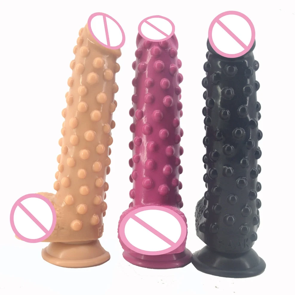 Spike and Ribbed Dildo with Suction Cup