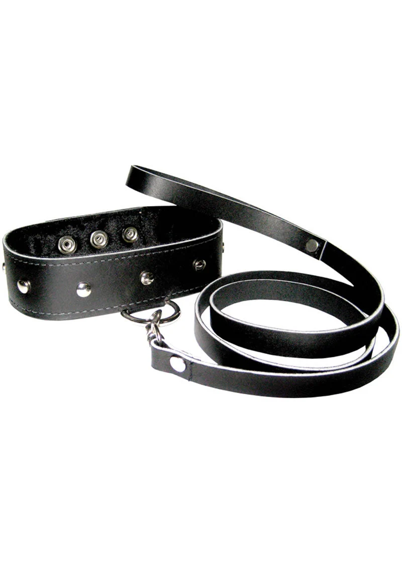 Sportsheets Leather Leash & Collar