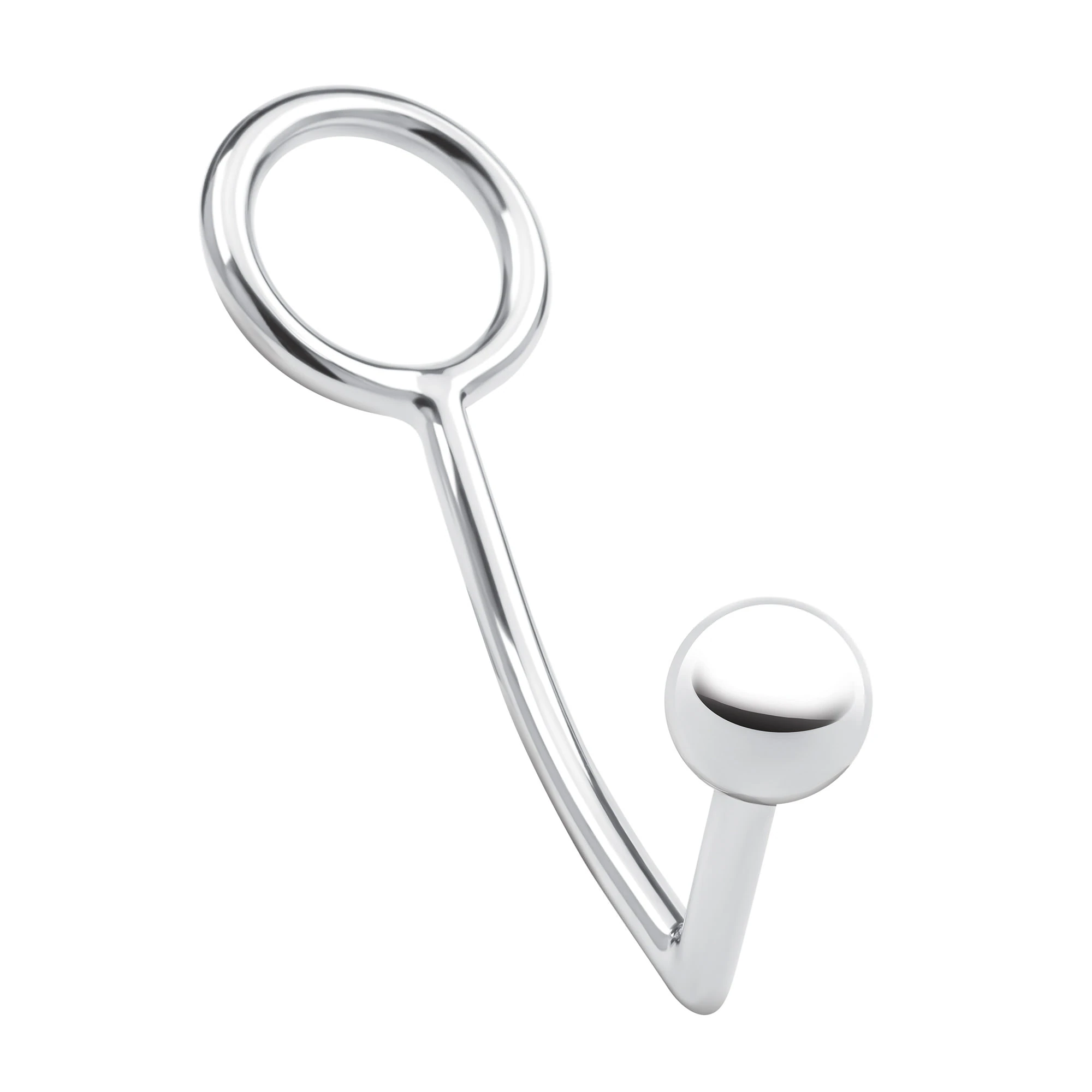 stainless steel anal hook & cock ring (45mm)