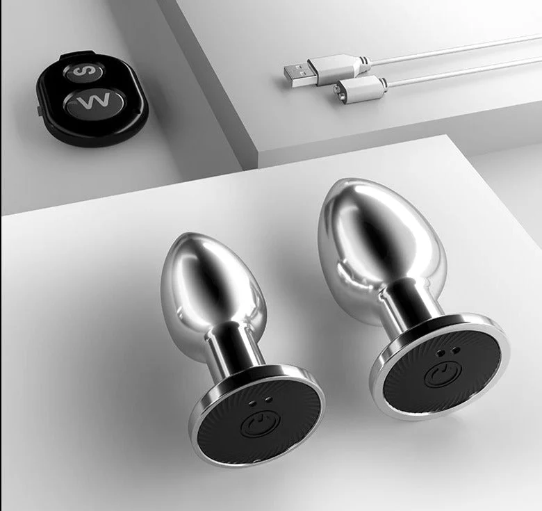 Stainless Steel Anal Vibrators with Remote Control