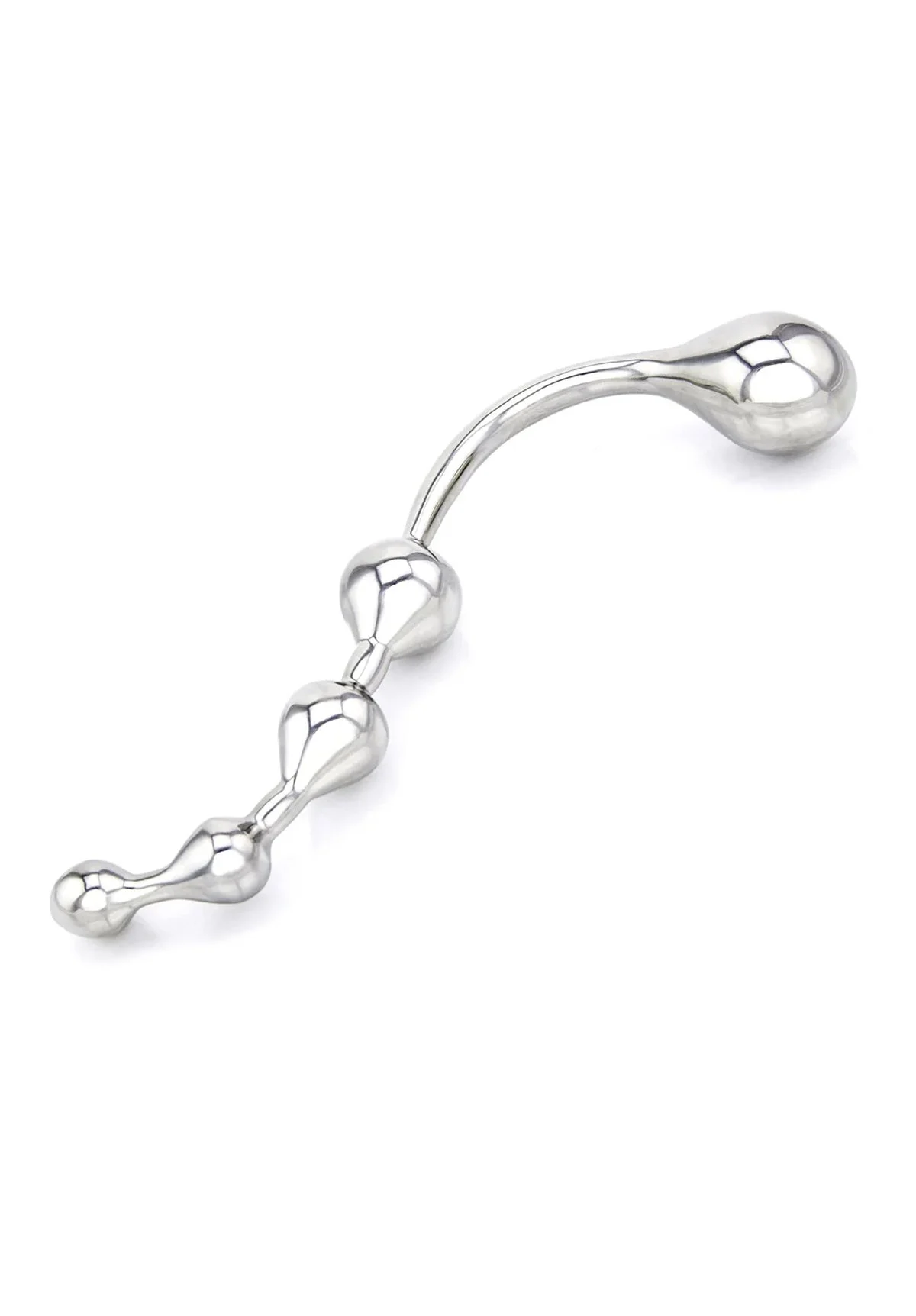 Stainless Steel Twisted Dildo with 4 Bulbs