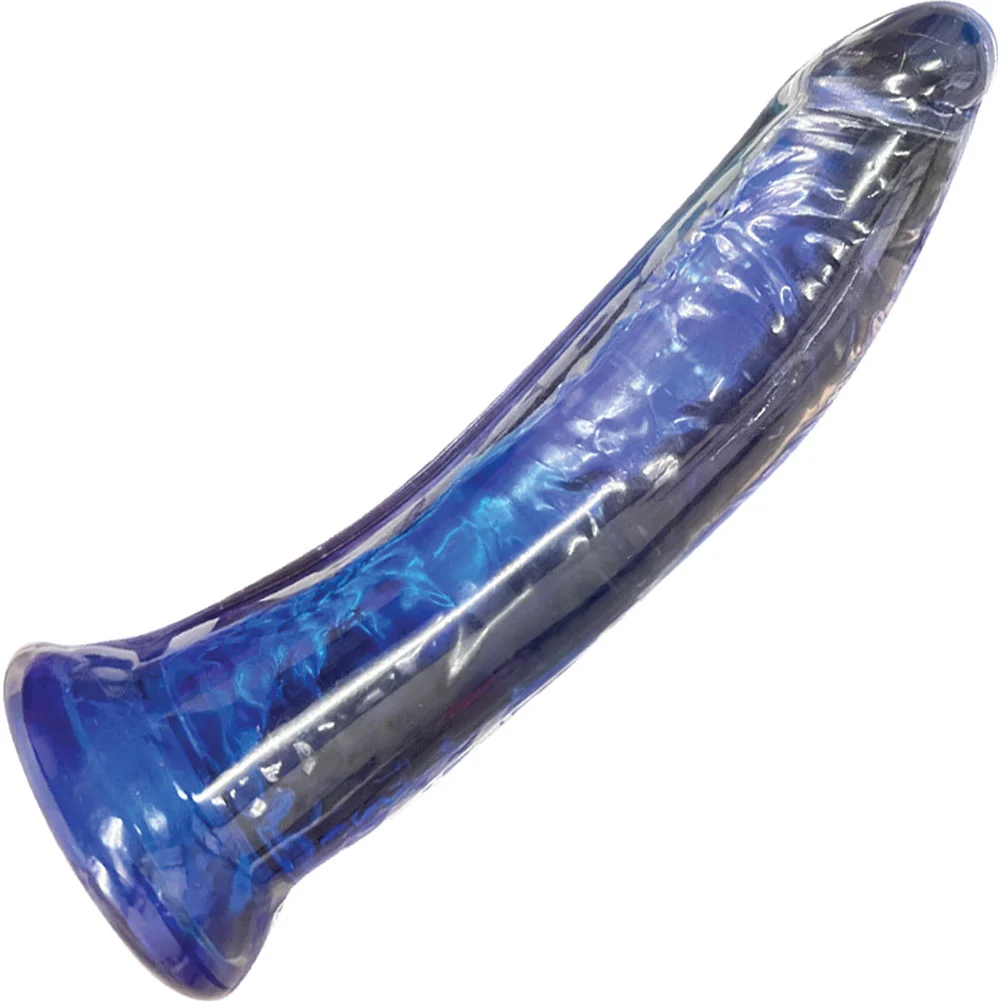Stardust Galactic Stellar Fantasy Bendable Dildo, 8", Crystal Blue