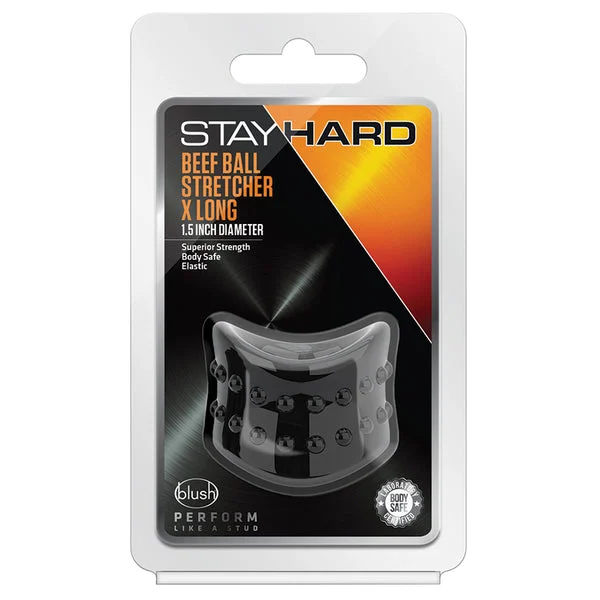 Stay Hard Beef Ball Stretcher X Long1.5" Diameter-Black
