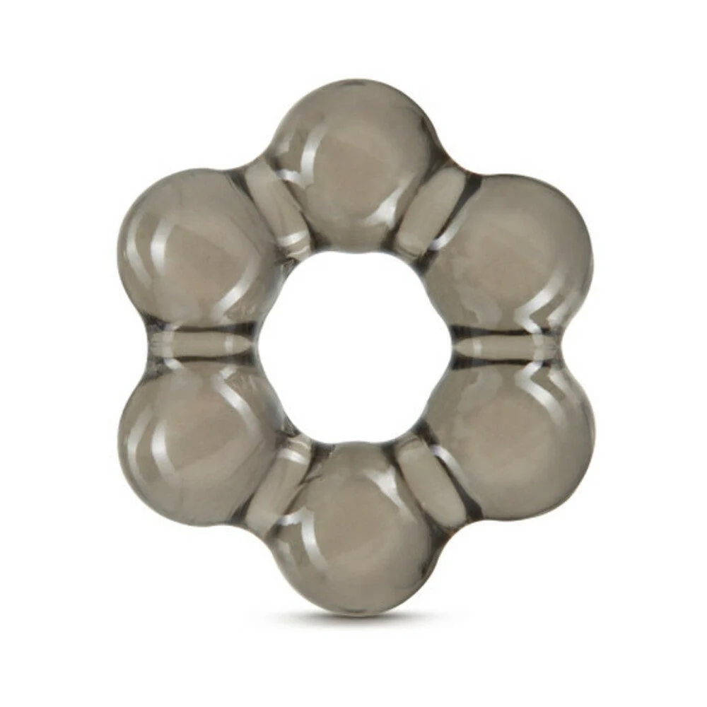 Stay Hard Thick Bead Cock Ring - Black