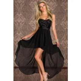 Strapless Short Front Long Back Cocktail Dresses 6604