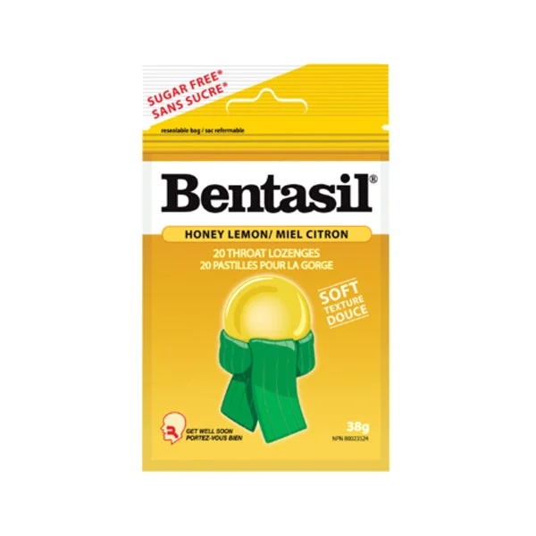 Sugar Free 20 Soft Throat Lozenges - Honey & Lemon
