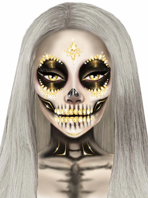 Sugar Skull Jewel Face Stickers
