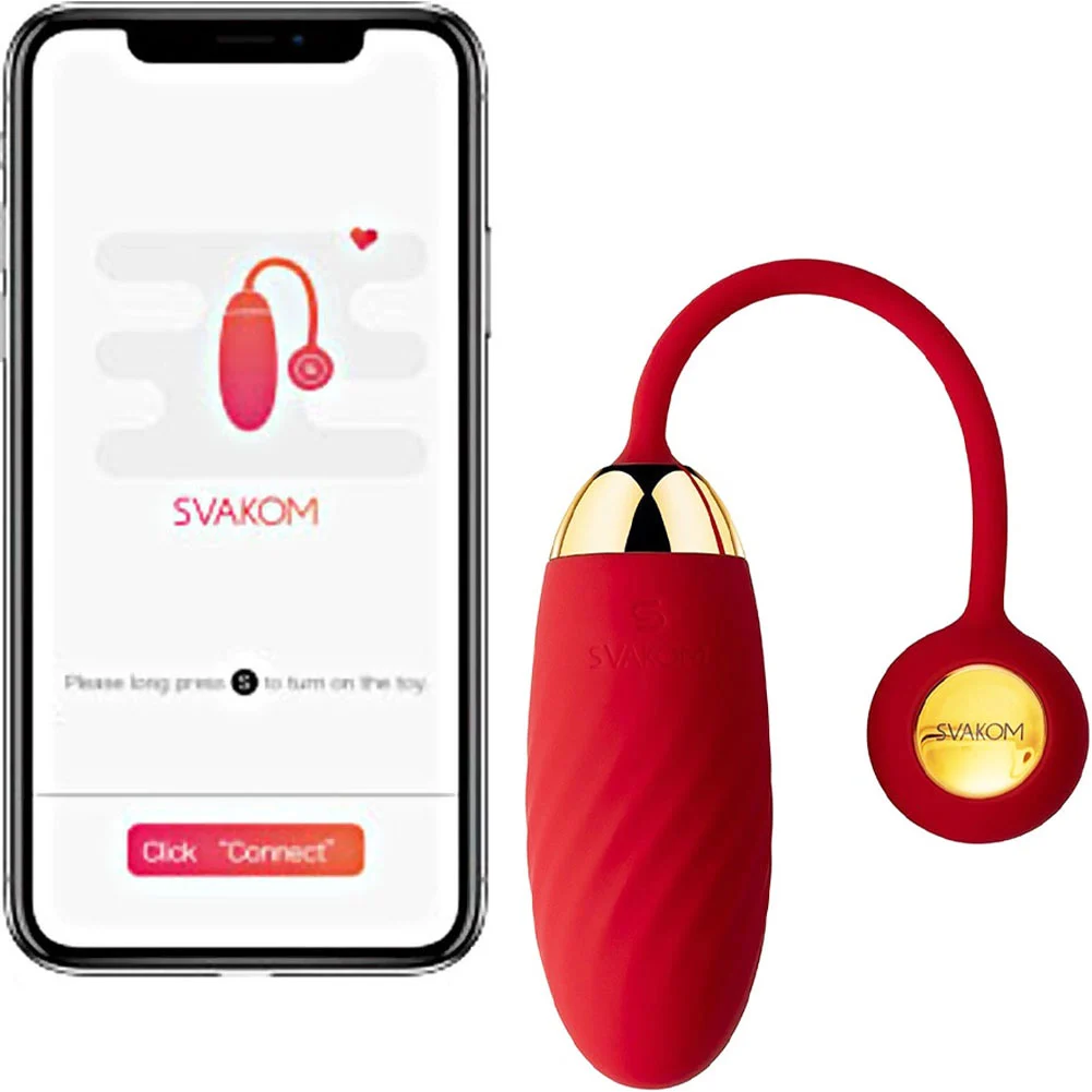 Svakom Ella Neo Interactive App Controlled Vibrating Bullet, 8", Red